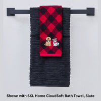 Winter Pets 2-Piece Hand Towel Set, Red