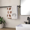 Football Jacquard 2-Piece Hand Towel Set, Brown
