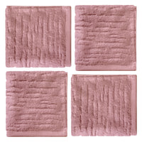 CloudSoft Cotton Luxury 4-Piece Washcloth Set, Blush