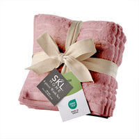CloudSoft Cotton Luxury 4-Piece Washcloth Set, Blush