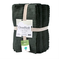 CloudSoft Cotton Luxury 6-Piece Towel Set, Green Pine