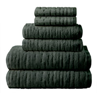 CloudSoft Cotton Luxury 6-Piece Towel Set, Green Pine