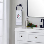 Wreath Monogram “A” 2-Piece Hand Towel Set, White