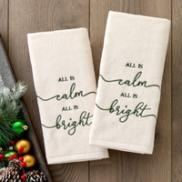 All Is Calm 2-Piece Hand Towel Set, Natural