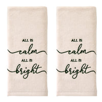 All Is Calm 2-Piece Hand Towel Set, Natural