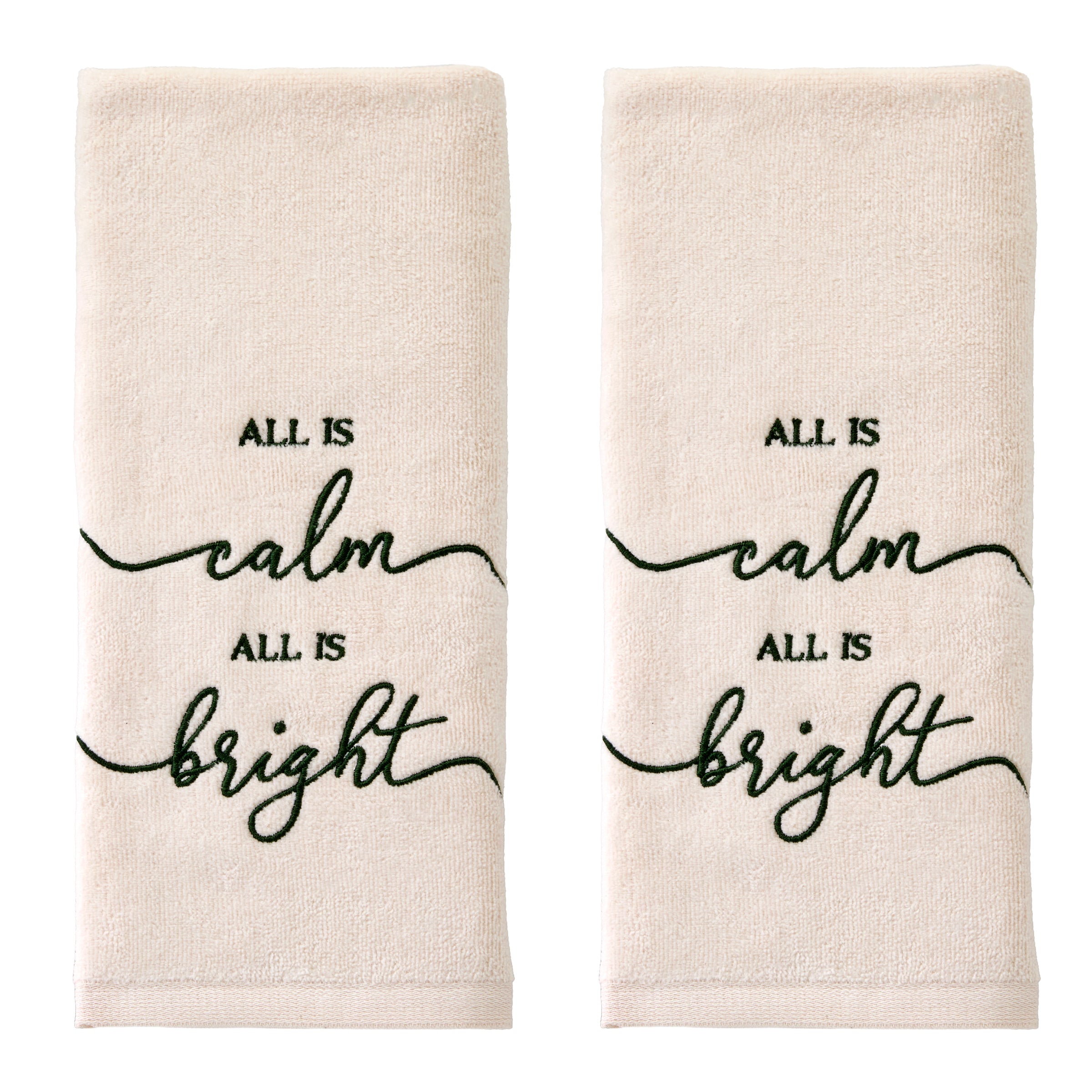 All Is Calm 2-Piece Hand Towel Set, Natural