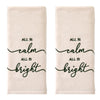 All Is Calm 2-Piece Hand Towel Set, Natural