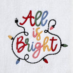 All Is Bright 2-Piece Hand Towel Set, White