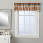 Amber Plaid Window Valance, Multi, 58" x 13"