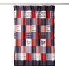 Americana Patchwork Fabric Shower Curtain, Multi