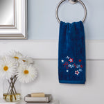 Americana Script 2-Piece Hand Towel Set, Navy