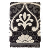 Diamond Grid Jacquard Bath Towel, Black