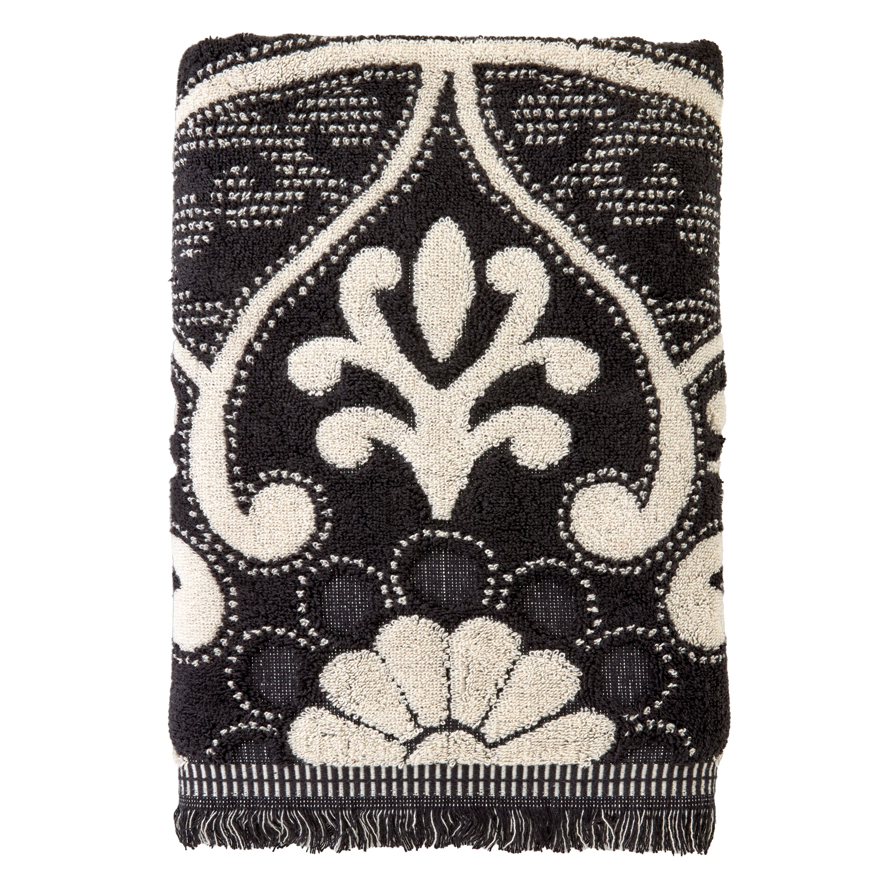 Amherst Medallion Jacquard Bath Towel, Black – SKL Home