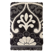 Amherst Medallion Jacquard Bath Towel, Black