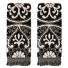Amherst Medallion Jacquard 2-Piece Hand Towel Set, Black