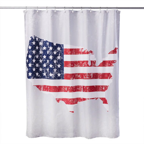 American Pride Fabric Shower Curtain, Multi