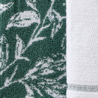Asheville 3-Piece Turkish Cotton Hand Towel Gift Set, Evergreen/White