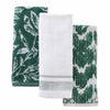Asheville 3-Piece Turkish Cotton Hand Towel Gift Set, Evergreen/White