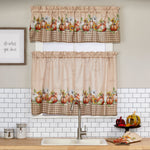 Autumn Pumpkins Window Valance, Natural/Multi, 58" x 13"