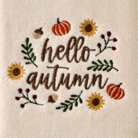 Autumn Wreath 2-Piece Hand Towel Set, Natural