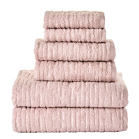 CloudSoft Cotton Luxury 6-Piece Towel Set, Blush