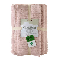 CloudSoft Cotton Luxury 6-Piece Towel Set, Blush