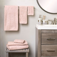 CloudSoft Cotton Luxury 6-Piece Towel Set, Blush