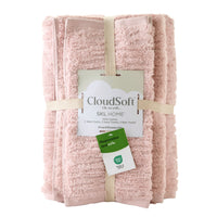 CloudSoft Cotton Luxury 6-Piece Towel Set, Blush