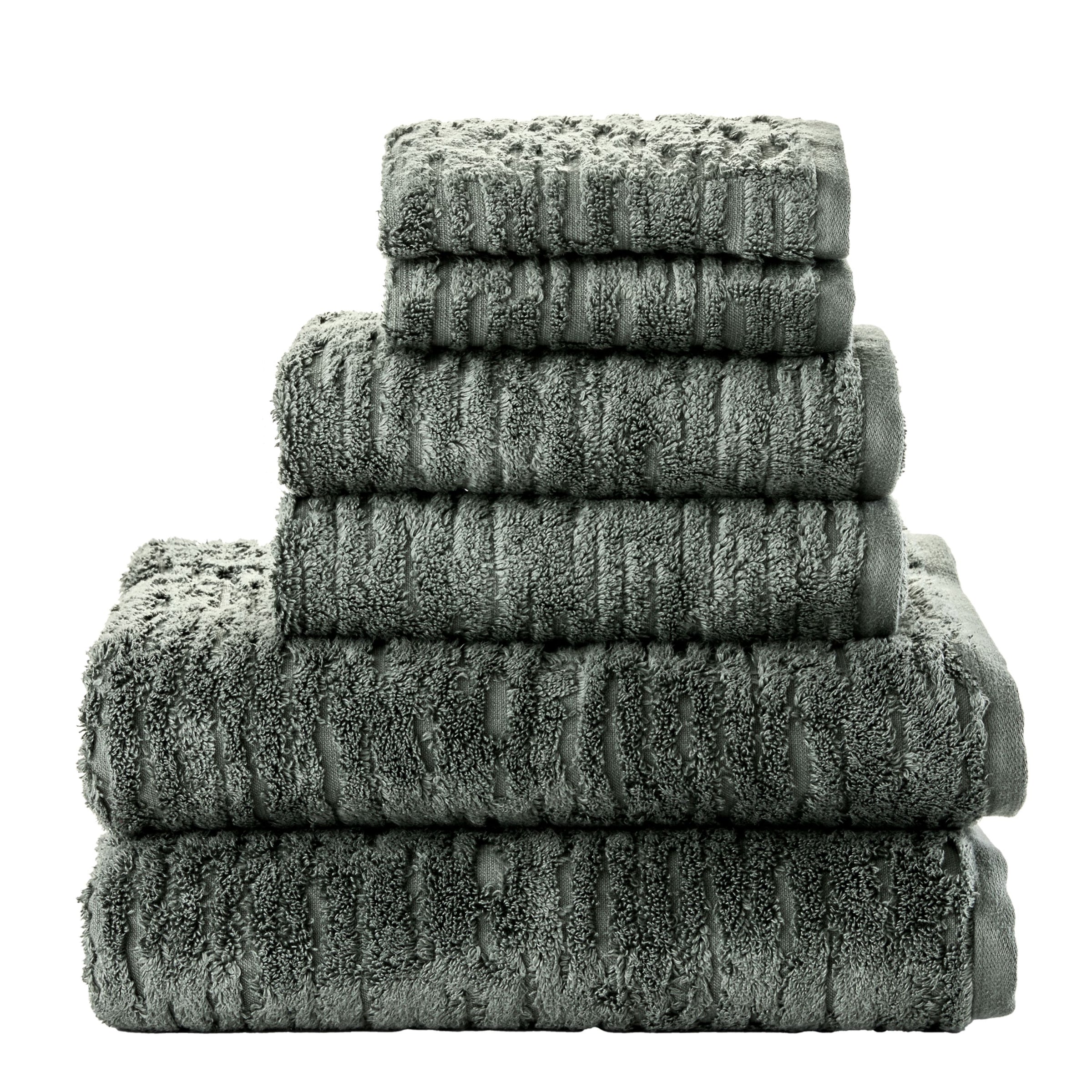 CloudSoft Cotton Luxury 6-Piece Towel Set, Green Pine