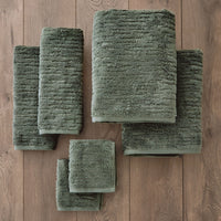 CloudSoft Cotton Luxury 6-Piece Towel Set, Green Pine