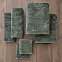 CloudSoft Cotton Luxury 6-Piece Towel Set, Green Pine