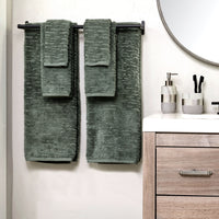 CloudSoft Cotton Luxury 6-Piece Towel Set, Green Pine