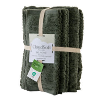 CloudSoft Cotton Luxury 6-Piece Towel Set, Green Pine