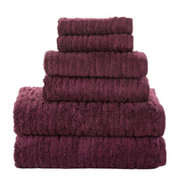 CloudSoft Cotton Luxury 6-Piece Towel Set, Bordeaux