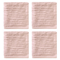 CloudSoft Cotton Luxury 4-Piece Washcloth Set, Blush