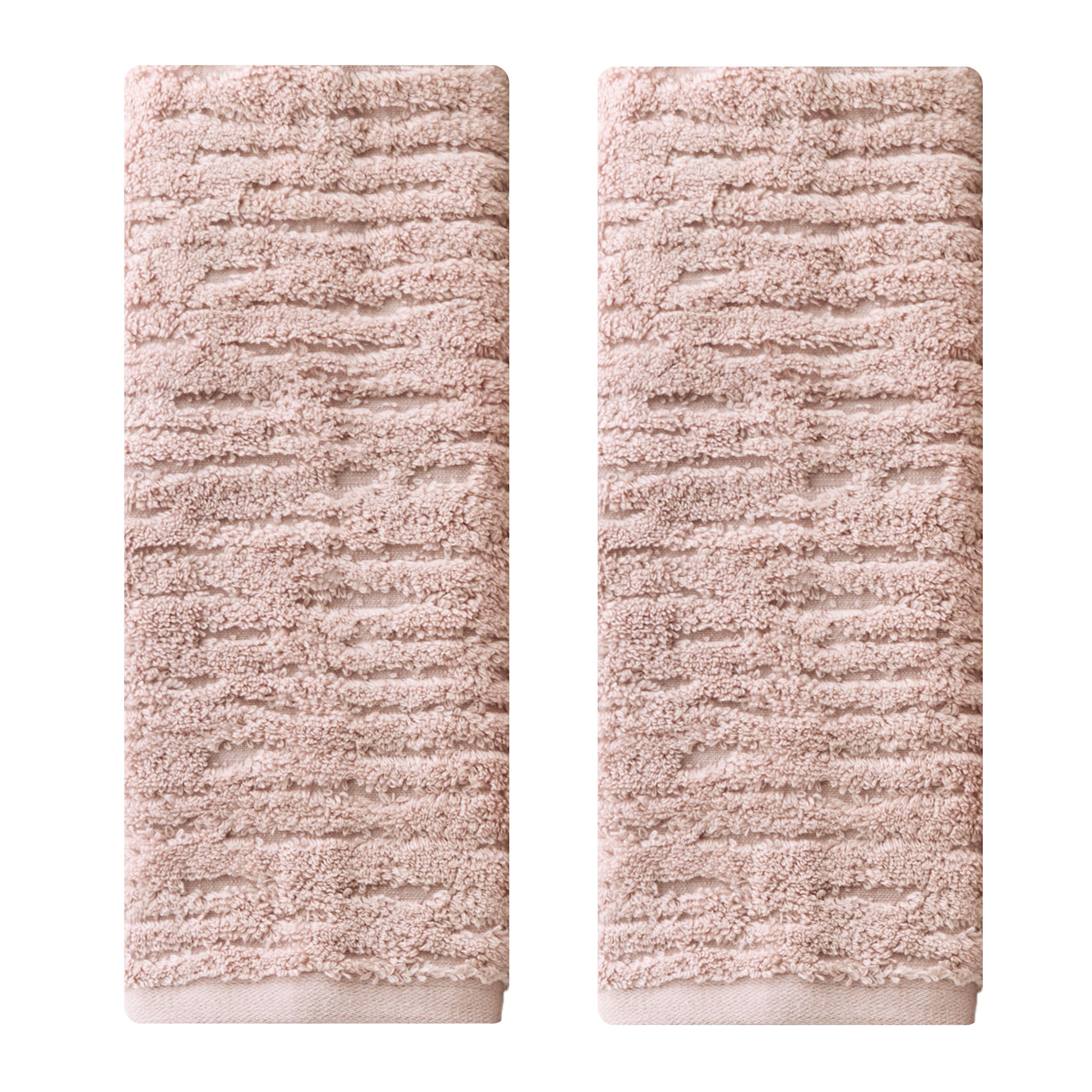 CloudSoft Cotton Luxury 2-Piece Hand Towel Set, Blush