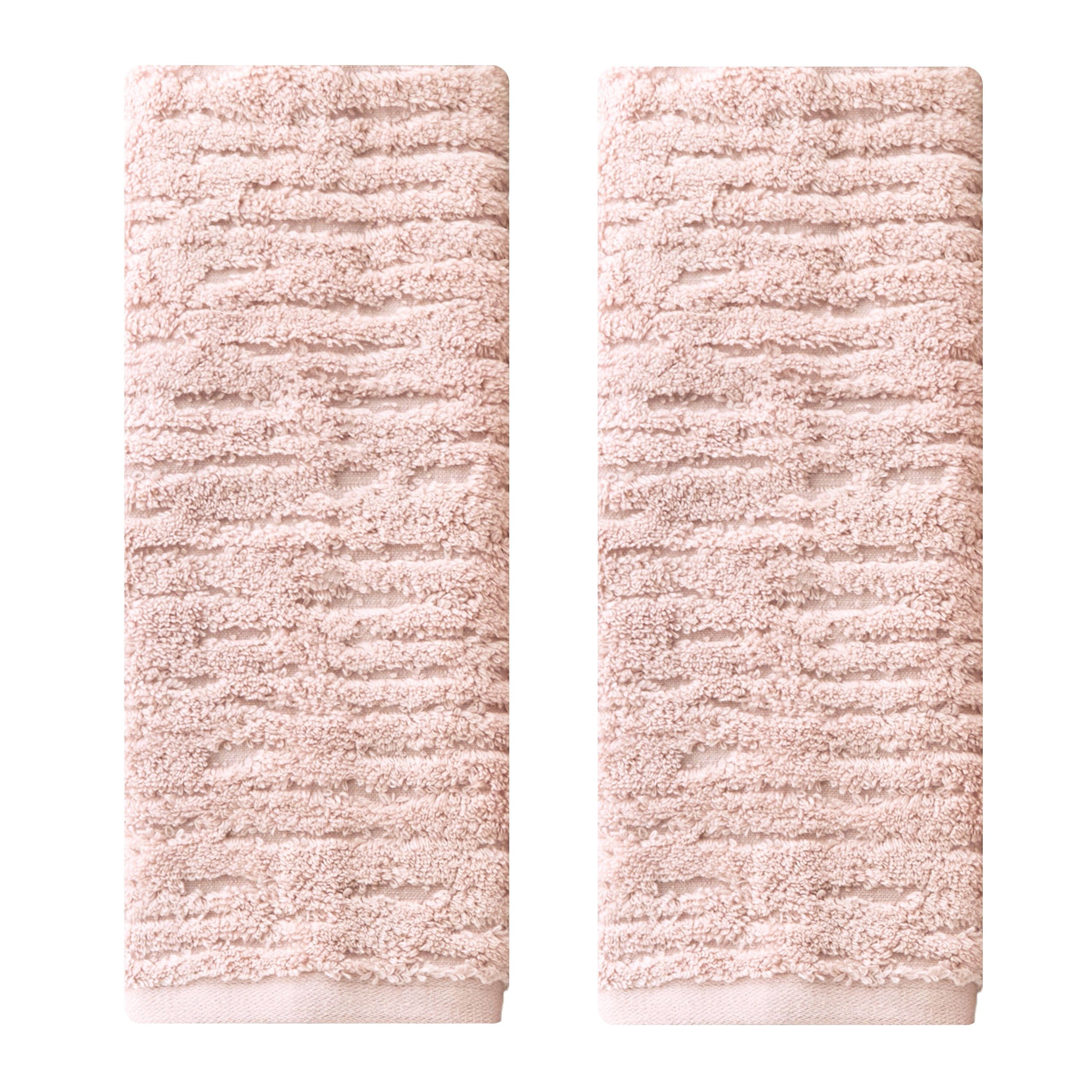 CloudSoft Cotton Luxury 2-Piece Hand Towel Set, Blush