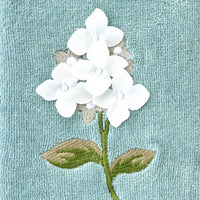 Farm Hydrangea 2-Piece Hand Towel Set, Seafoam