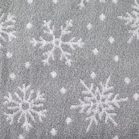Scattered Snowflakes 4pc Bath & Hand Towel Set, Gray