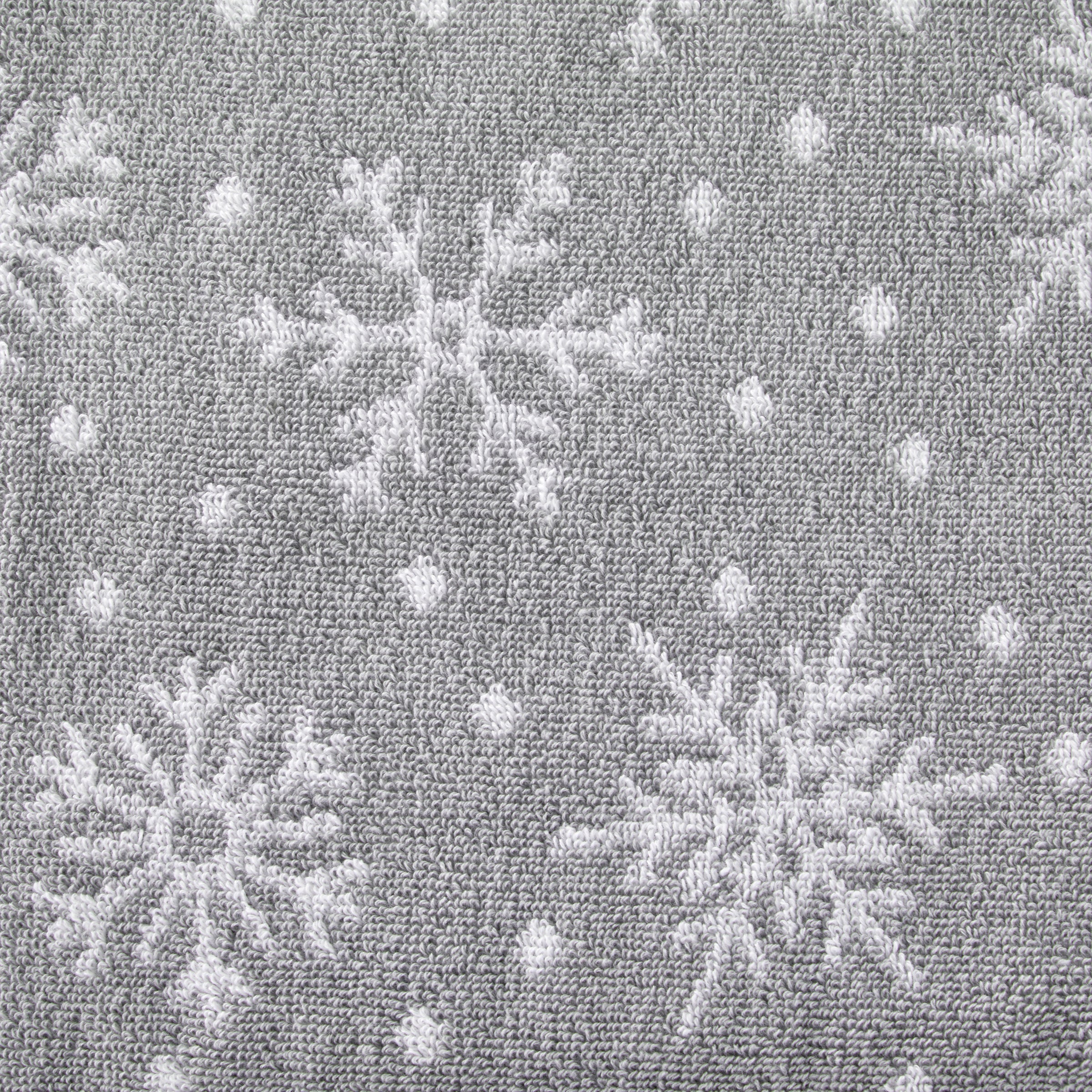 Scattered Snowflakes 4pc Bath & Hand Towel Set, Gray