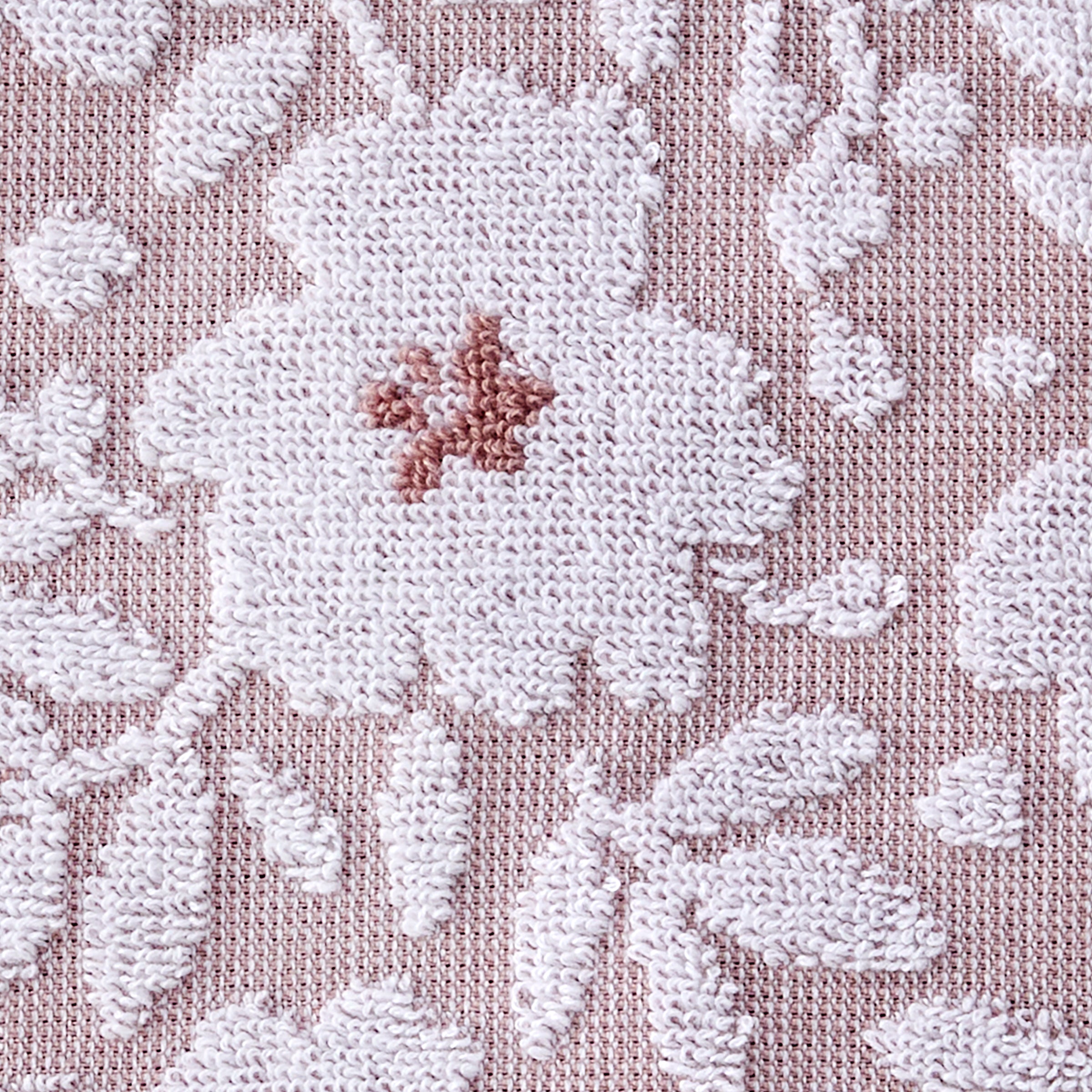 Floral Jacquard 2-Piece Hand Towel Set, Dusty Rose