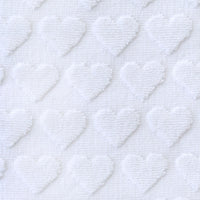 Heart Jacquard 2-Piece Hand Towel Set, White