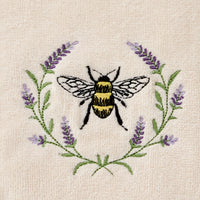 Bee Lavender 2-Piece Hand Towel Set, Natural