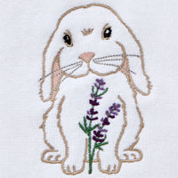 Bunny Lop 2-Piece Hand Towel Set, White