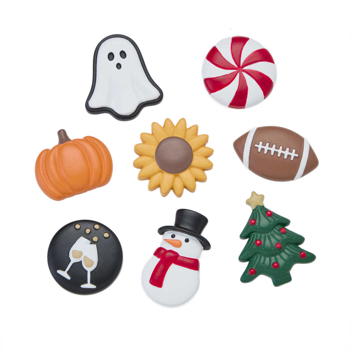 Fall & Holiday 8-Piece Magnet Set, for SKL Home Seasonal Dispenser, Multi