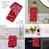 XOXO Jacquard 2-Piece Hand Towel Set, Red/Pink