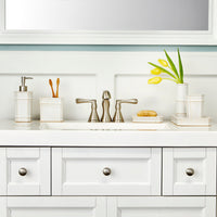 Vern Yip by SKL Home Bamboo Lattice Vanity Tray, White/Ecru