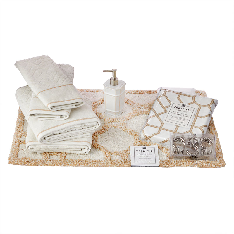 Vern Yip by SKL Home Bamboo Lattice 9pc Full Bath Plus Splash Box Gift Set, Assorted