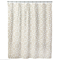 Vern Yip by SKL Home Bamboo Lattice Fabric Shower Curtain, 70"x84", Natural