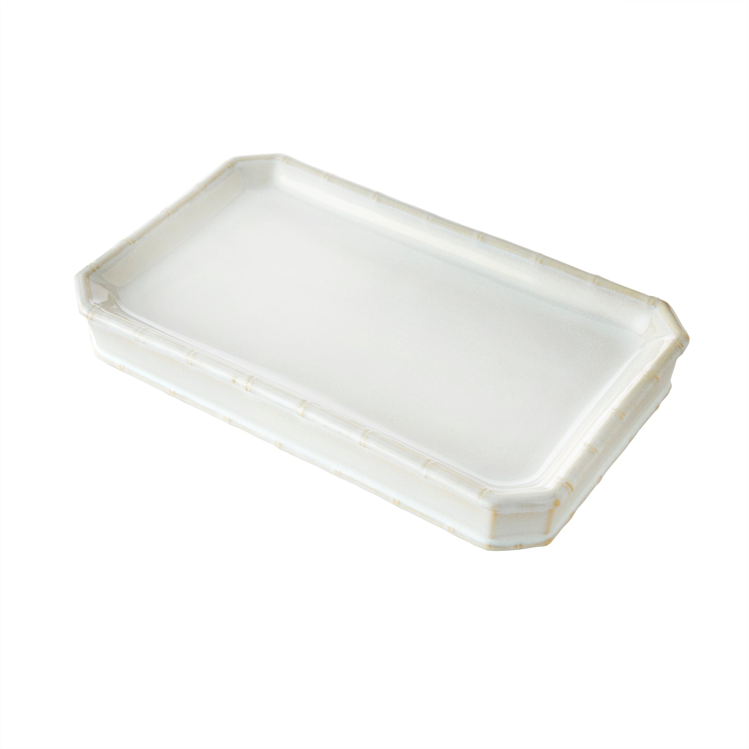 Vern Yip by SKL Home Bamboo Lattice Vanity Tray, White/Ecru